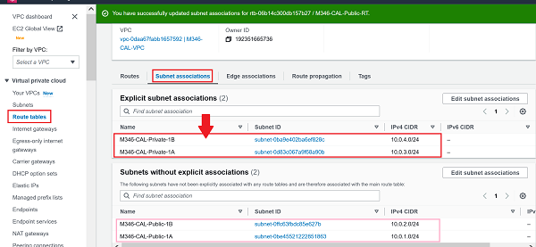 Private Subnet association 2